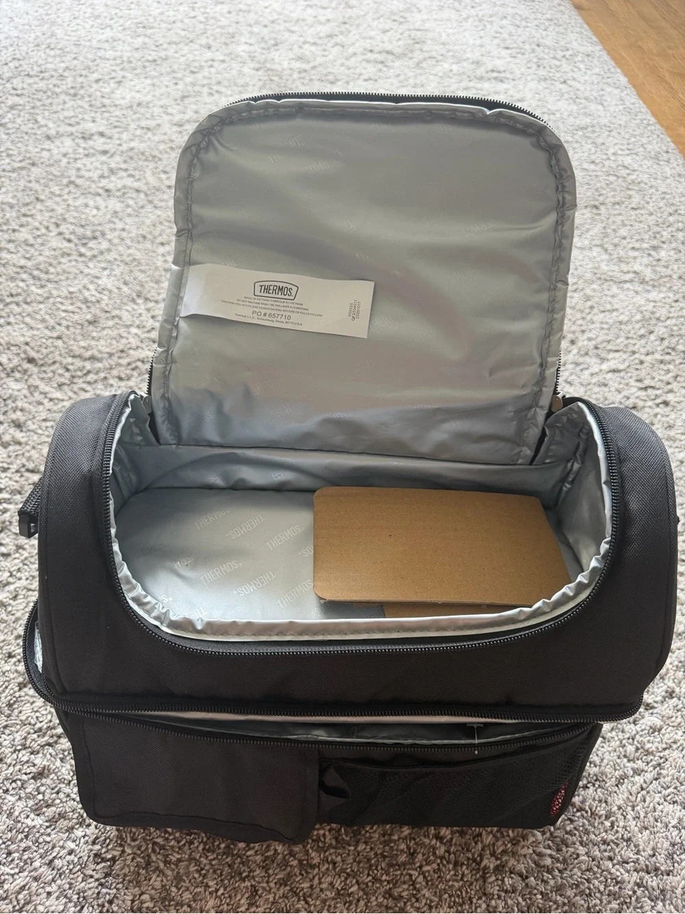 Thermos Black Insulated Lunch Cooler Bag with Top Handle